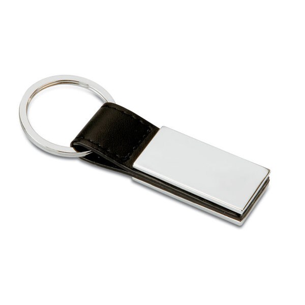 RECTANGLO Porte-clés PU et métal - GiftRetail KC6788