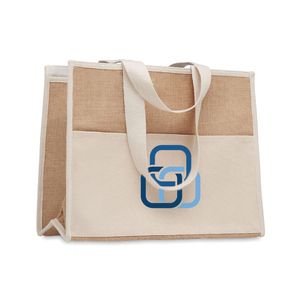 CAMPO DE GELI Eco-Friendly Jute and Canvas Insulated Cooler Bag