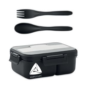 MAKAN Zweiteiliger Lunchbox-Set mit Besteck und Griff