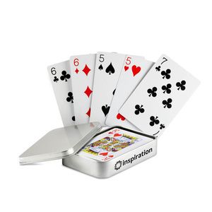 AMIGO Spielkarten im stilvollen Silberdöschen
