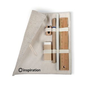 ECOSET Eco-Friendly Stationery Set with Cotton Pouch