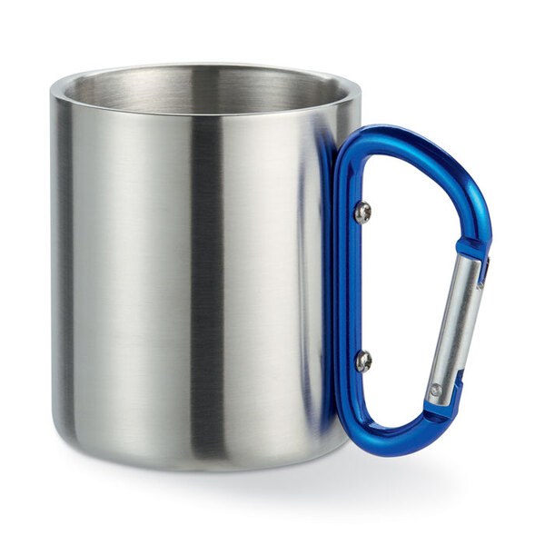 TRUMBO Becher aus Edelstahl mit Karabinerhaken als Henkel - GiftRetail MO8313