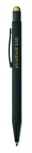 NEGRITO Elegant Aluminium Stylus Pen with Blue Ink - GiftRetail MO9393