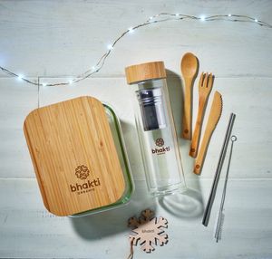 TUNDRA LUNCHBOX Lunchbox Glas mit Bambus