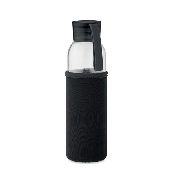 EBOR Eco-Friendly 500ml Recycled Glass Bottle with Pouch - GiftRetail MO2089