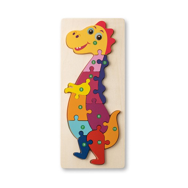 Dinosaur-shaped puzzle in pine plywood - Egotier 98003
