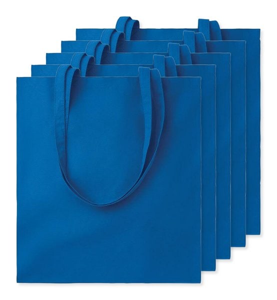 Pack mit 5 GiftRetail MO9268 - COTTONEL COLOUR + Shopping Bag Cotton 140g/m²