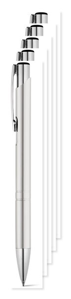 Pack de 5 Egotier 91311 - Stylo en aluminium avec clip