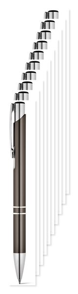 Pack de 100 Egotier 91311 - Stylo en aluminium avec clip