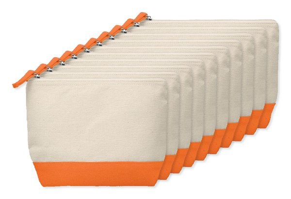 Pack de 100 GiftRetail MO9815 - KLEUREN Trousse en coton bicolore