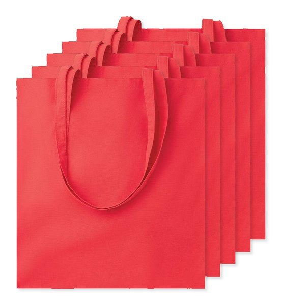 Pack mit 50 GiftRetail MO9268 - COTTONEL COLOUR + Shopping Bag Cotton 140g/m²