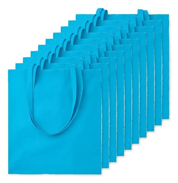 Pack mit 100 GiftRetail MO9268 - COTTONEL COLOUR + Shopping Bag Cotton 140g/m²