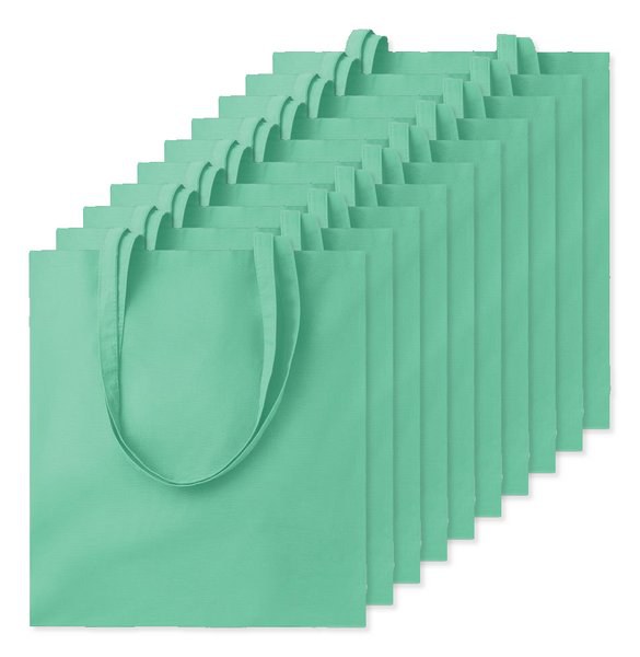 Pack mit 100 GiftRetail MO9268 - COTTONEL COLOUR + Shopping Bag Cotton 140g/m²