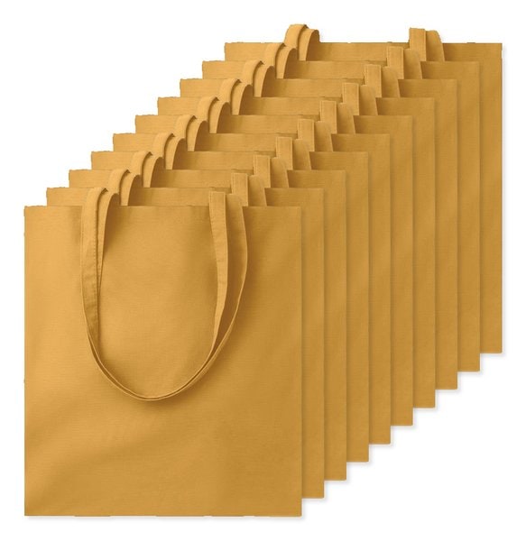 Pack mit 100 GiftRetail MO9268 - COTTONEL COLOUR + Shopping Bag Cotton 140g/m²