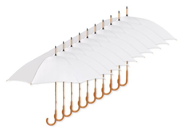 Pack de 100 GiftRetail KC5132 - CALA Parapluie avec poignée en bois
