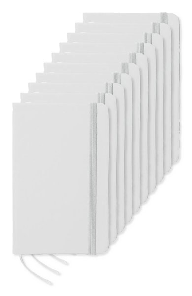 Pack de 10 GiftRetail MO1800 - NOTELUX Carnet A6 96 pages lignées