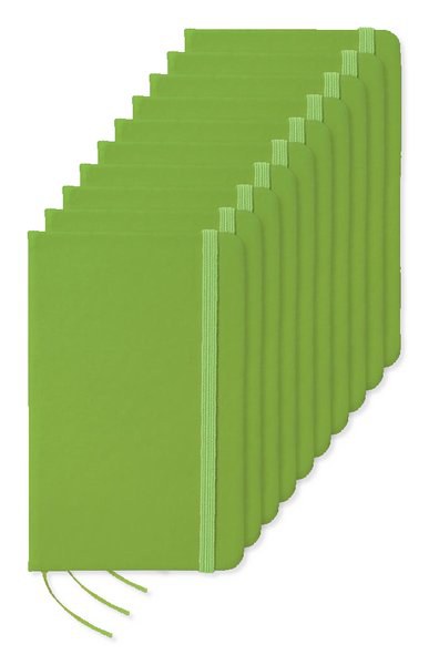 Pack de 10 GiftRetail MO1800 - NOTELUX Carnet A6 96 pages lignées