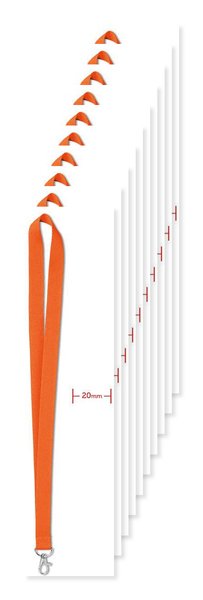 Pack mit 100 GiftRetail MO9058 - SIMPLE LANY Lanyard 20mm