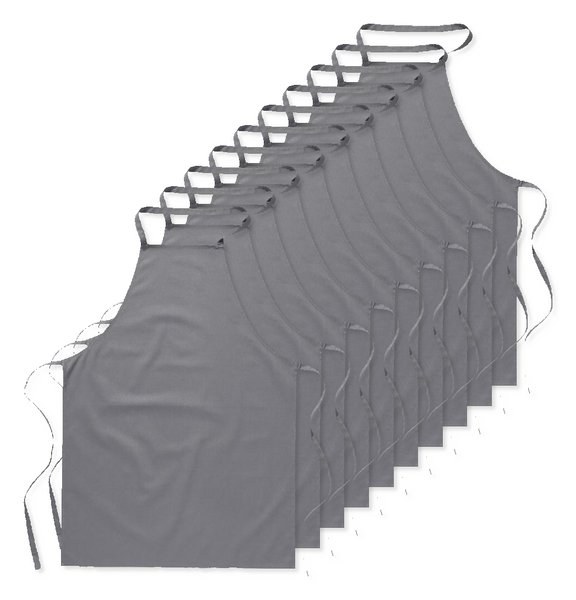 Pack mit 10 GiftRetail MO7251 - KITAB Vielseitige Baumwollschürze für Küche und Garten