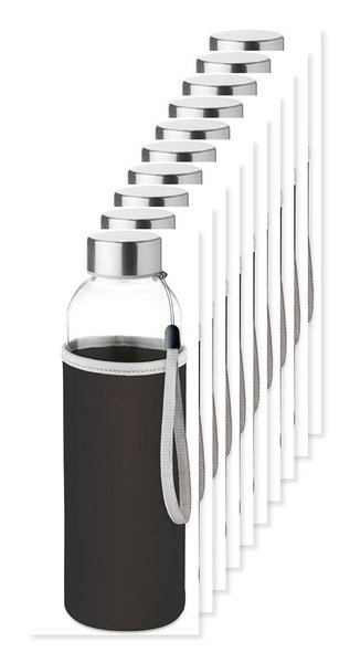Pack de 10 GiftRetail MO9358 - UTAH GLASS Bouteille en verre 500ml