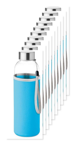 Pack de 10 GiftRetail MO9358 - UTAH GLASS Bouteille en verre 500ml