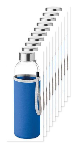 Pack de 10 GiftRetail MO9358 - UTAH GLASS Bouteille en verre 500ml