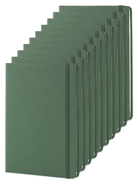 Pack de 10 Goya 30083 - Carnet A5 couverture PU, élastique, 96 pages LUXE