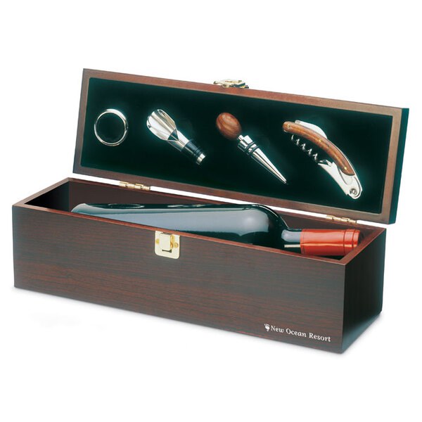 COSTIERES Elegantes Weinset im Holzgeschenkbox - GiftRetail KC2690