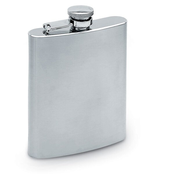SLIMMY FLASK Großer Flachmann aus mattiertem Edelstahl - GiftRetail KC4703