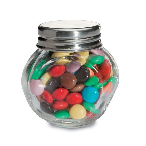CHOCKY Schokolinsen im Glasspender - GiftRetail KC6640
