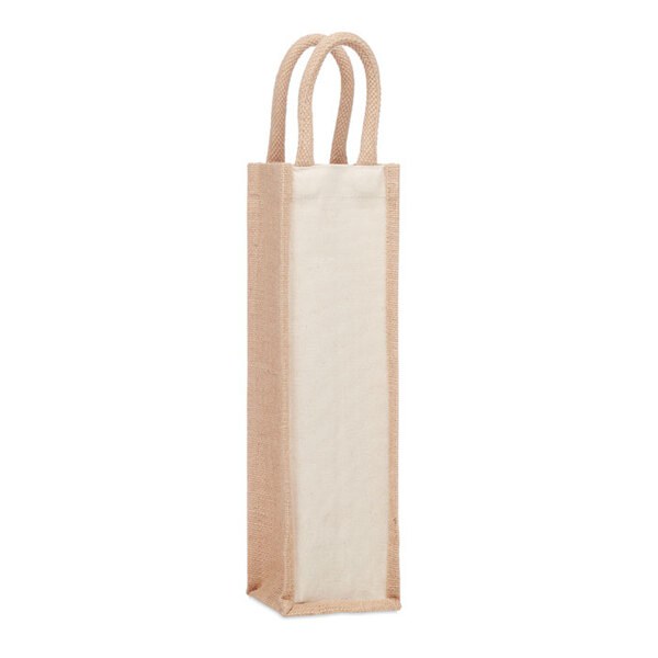 CAMPO DI VINO Flaschen-Geschenktasche Jute - GiftRetail MO6258