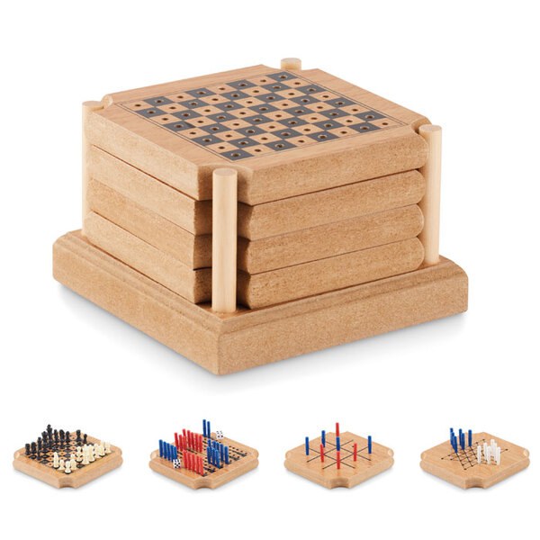COASTGAME Untersetzer-Set mit Spielen - GiftRetail MO6382