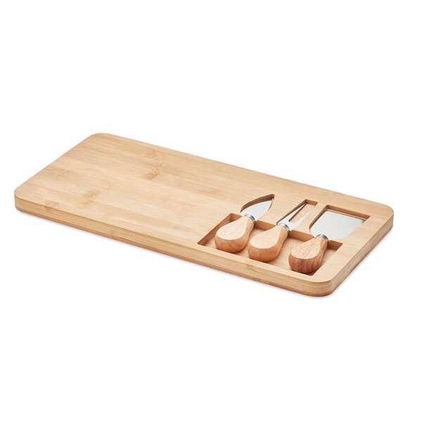 GLENAVY Set de tábua de queijo de bambu - GiftRetail MO6414