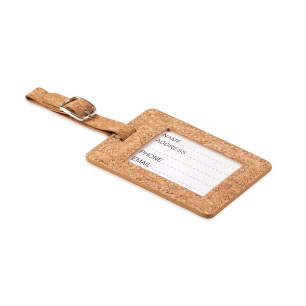 COCO Etiquette à bagage en liège - GiftRetail MO6418