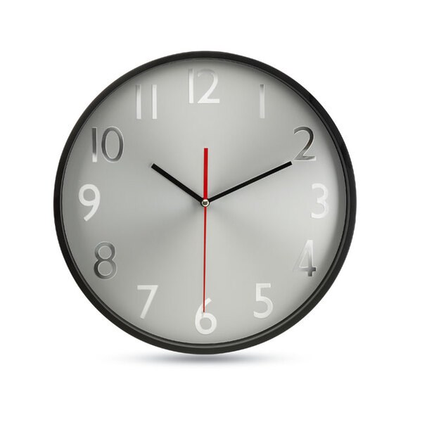 RONDO Große Wanduhr mit Silberaluminium Zifferblatt - GiftRetail MO7503