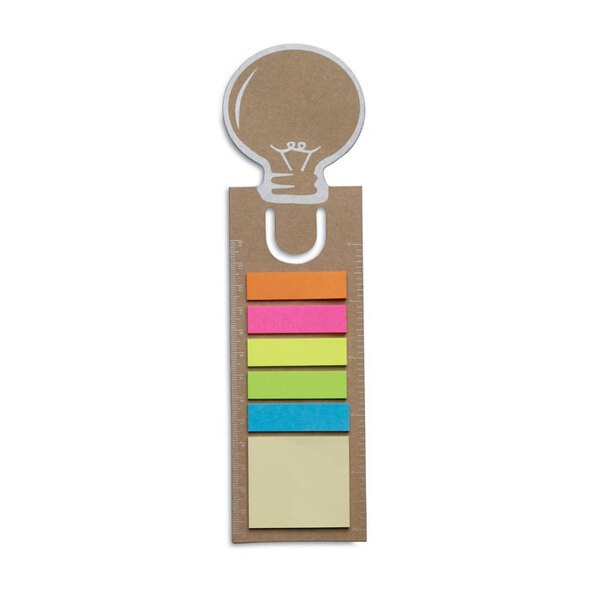 IDEA Umweltfreundliches Ideen-Lesezeichen mit Haftnotizen - GiftRetail MO7804