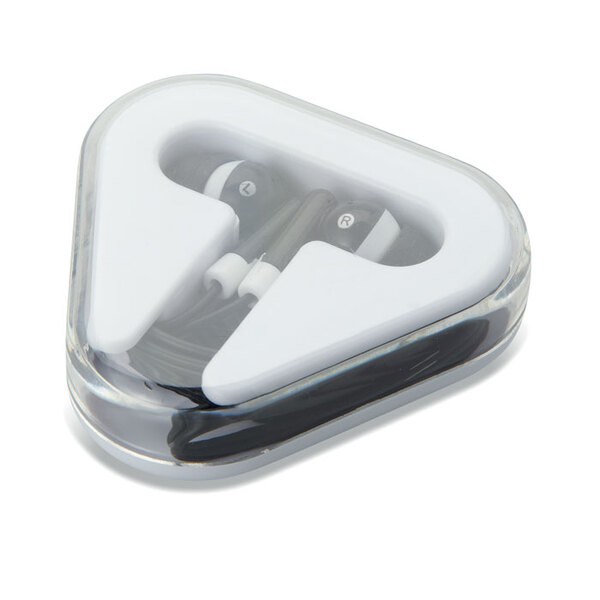 MUSIPLUG Compact Triangular Case Earphones with 120cm Cable - GiftRetail MO8149