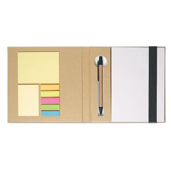 QUINCY Umweltfreundliches Notizbuch Set mit Stift - GiftRetail MO8183