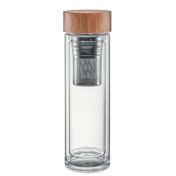 BATUMI GLASS Gourde double paroi verre 400ml - GiftRetail MO9420