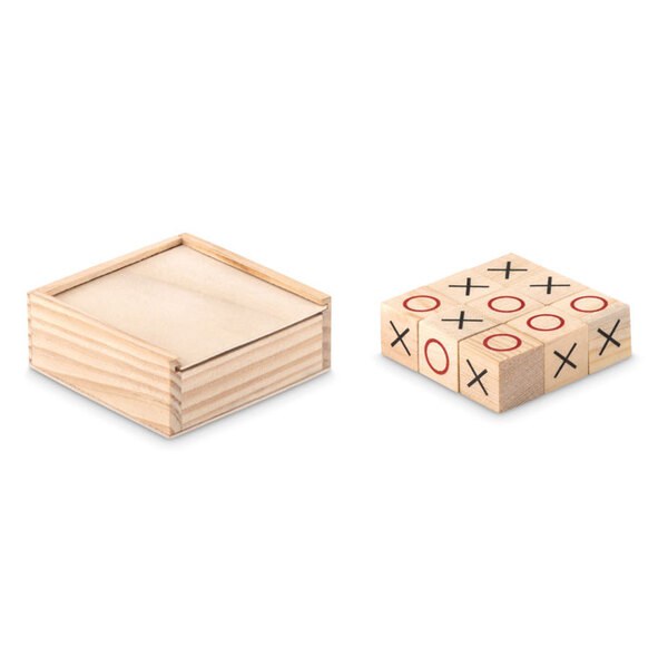 TIC TAC TOE Tic-tac-toe-Spiel aus Holz - GiftRetail MO9493