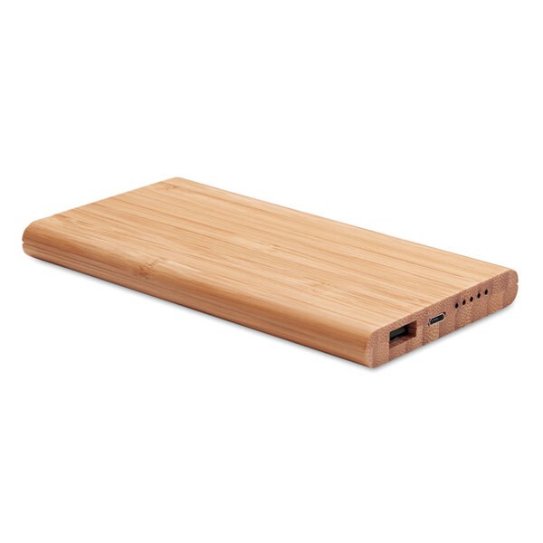 ARENA Induktive Powerbank Bambus - GiftRetail MO9662