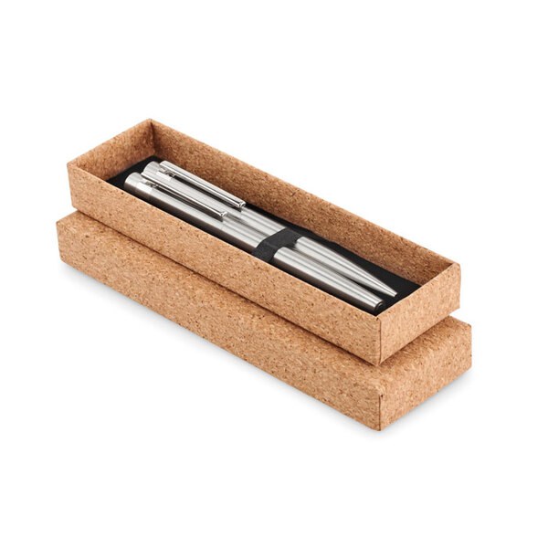 GRAZ SET Stylos en acier inox. recyclé - GiftRetail MO6795