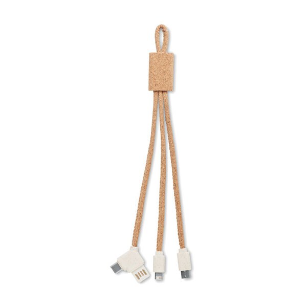 CABIE 3in1 Ladekabel Kork - GiftRetail MO6812