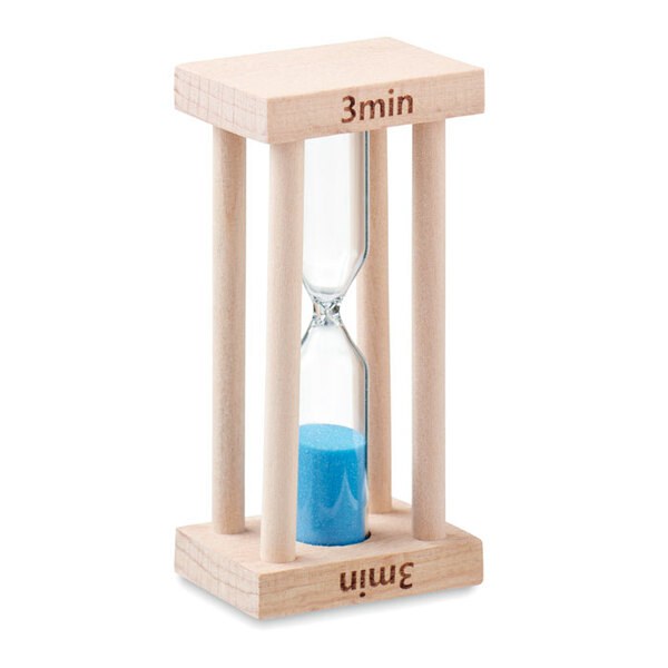 CI Eleganter 3-Minuten Holz-Sandtimer für Zuhause - GiftRetail MO6902