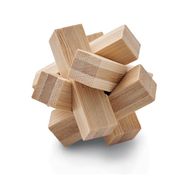 CUBENATS Holzpuzzle/Gehirnjogging Bambus - GiftRetail MO6987