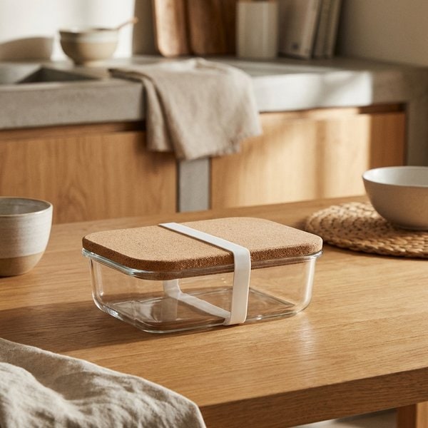 CANOA Lunchbox Glas mit Kork - GiftRetail MO2255
