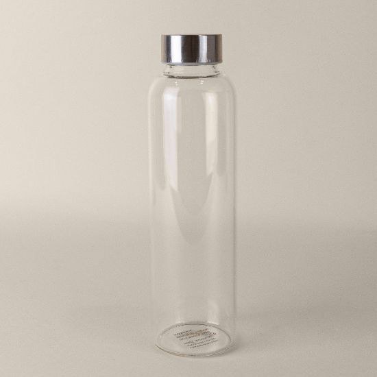 Goya 39535 - Borosilikatglas Flasche mit Edelstahlhahn, 550ml EAU