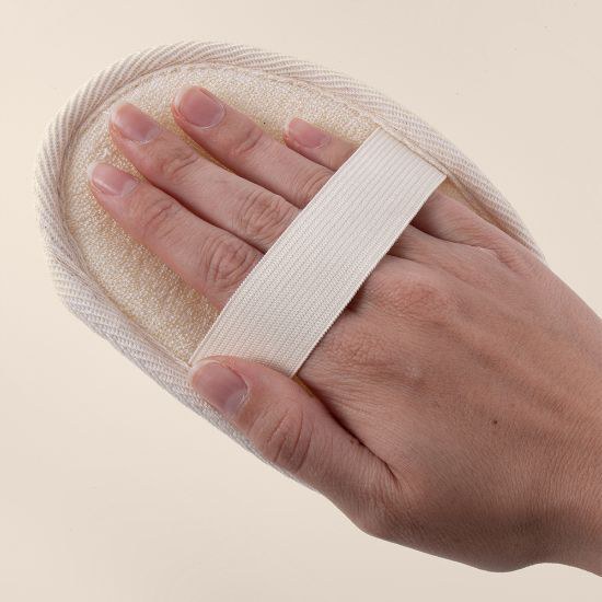 Goya 50680 - Baumwollschwamm und Peeling, oval, mit Elastikband CRIN