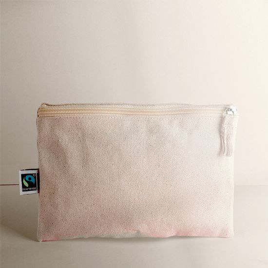 Kulturtasche aus Spanien, Fairtrade-Baumwolle 320gr/m2 FAIRTRADE