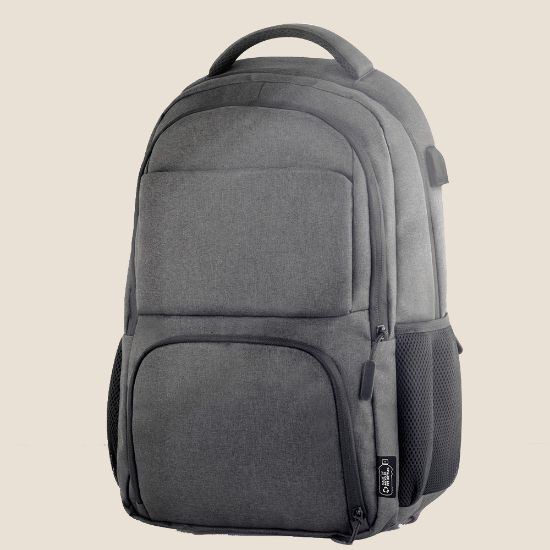 RPET Polyester Congress Backpack with USB